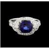 Image 2 : 14KT White Gold 2.58 ctw Sapphire and Diamond Ring