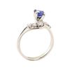 Image 4 : 0.92 ctw Blue Sapphire and Diamond Ring - 14KT White Gold