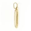 Image 4 : Solid 18k Yellow Gold Simple Engravable Polished Oval Pendant w/ Grooved Frame