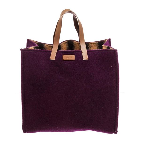 Fendi Purple Tote Bag