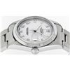 Image 2 : Rolex Mens Stainless Steel White Roman Oyster Band Datejust Wristwatch
