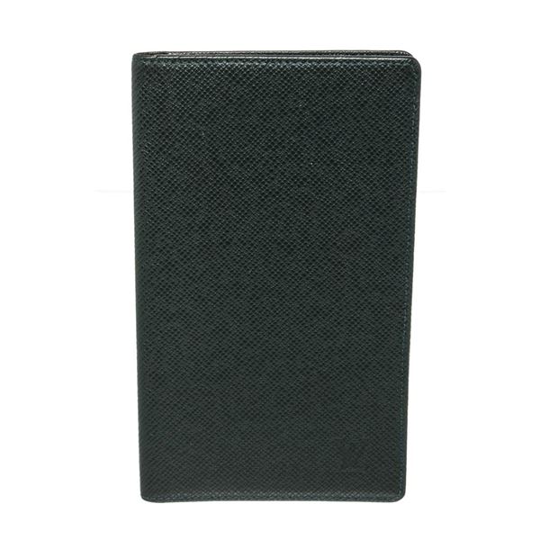 Louis Vuitton Black Leather European Checkbook Wallet