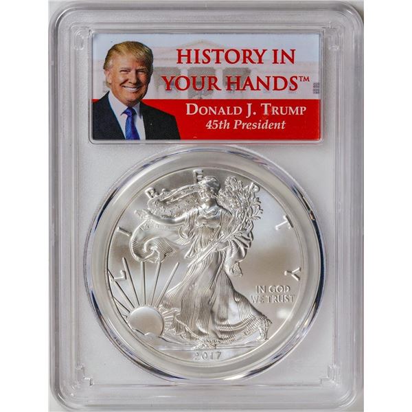 2017 American Silver Eagle .999 Fine Silver Dollar Coin PCGS MS70