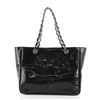 Image 2 : Chanel Black Patent Perforated Leather Triple CC Medium Tote Bag