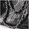 Image 4 : Chanel Black Patent Perforated Leather Triple CC Medium Tote Bag