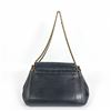 Image 4 : Chanel Navy Blue Quilted Chocolate Bar Lambskin Leather Accordion Reissue Flap S