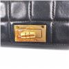 Image 5 : Chanel Navy Blue Quilted Chocolate Bar Lambskin Leather Accordion Reissue Flap S