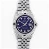 Image 2 : Rolex Mens Stainless Steel Blue String Diamond & Sapphire Datejust Wristwatch