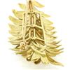 Image 5 : Vintage 14k Yellow and Rose Gold Multi Leaf Textured Branch Pin Brooch