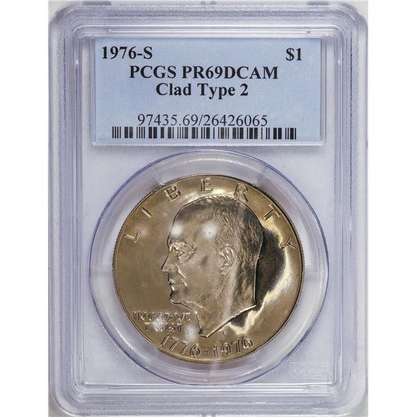 1976-S Eisenhower Dollar Coin PCGS PR69DCAM