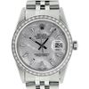 Image 1 : Rolex Mens Stainless Steel MOP Baguette Diamond 36MM Datejust Wristwatch