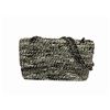 Image 1 : Chanel Black White Multicolor Quilted Boucle Tweed Double Flap Shoulder Bag