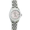 Image 2 : Rolex Ladies Stainless Steel Pink Diamond 18K Gold Bezel Datejust Wristwatch