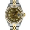 Image 3 : Rolex Ladies Quickset 2 Tone Champagne 1 ctw YG Diamond Datejust Wristwatch