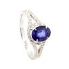 Image 4 : 1.98 ctw Sapphire and Diamond Ring - 14KT White Gold
