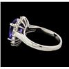 Image 3 : 3.84 ctw Tanzanite and Diamond Ring - 14KT White Gold