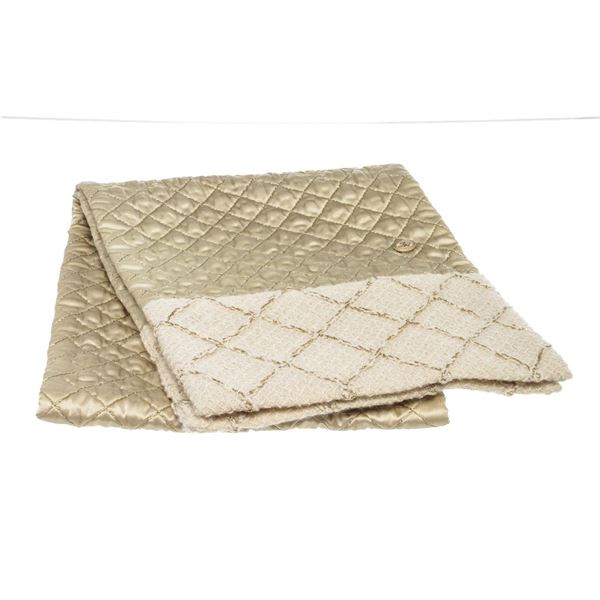 Chanel Gold Quilted Shawl