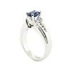 Image 4 : 1.28 ctw Oval Brilliant Blue Sapphire And Diamond Ring - Platinum