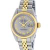 Image 3 : Rolex Ladies 2 Tone Yellow Gold & Stainless Steel Slate Grey Roman Datejust Wris