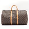 Image 1 : Louis Vuitton Brown Monogram Canvas Leather Keepall 55 cm Duffle Bag Luggage