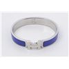 Image 1 : Hermes Blue Metal Clic Clac Bangle Bracelet