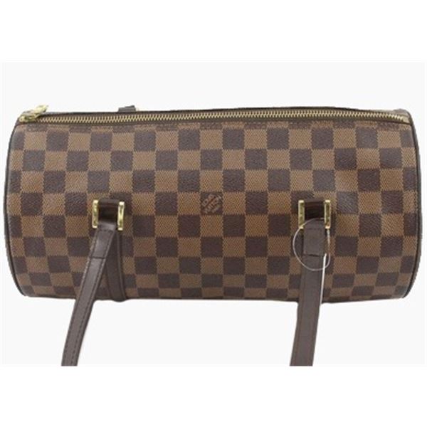 Louis Vuitton Damier Ebene Canvas Leather Papillon 30 cm Shoulder Bag