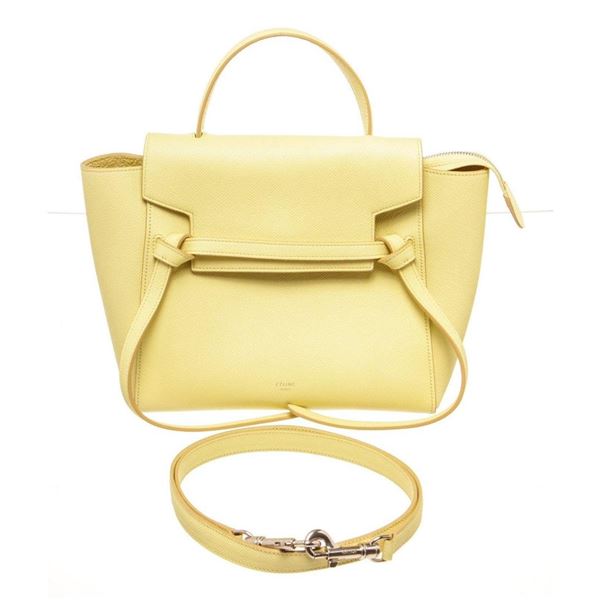 Celine Yellow Leather Micro Belt Bag Tex Shoulder Bag