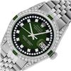Image 2 : Rolex Mens Stainless Steel Diamond Lugs Green Vignette & Emerald Datejust 36MM