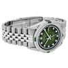 Image 4 : Rolex Mens Stainless Steel Diamond Lugs Green Vignette & Emerald Datejust 36MM