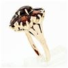 Image 6 : Vintage Retro 14k Gold 7.6 ctw Garnet Solitaire Halo Cluster Flower Cocktail Rin