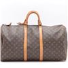 Image 2 : Louis Vuitton Brown Monogram Canvas Leather Keepall 55 cm Duffle Bag Luggage