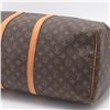Image 3 : Louis Vuitton Brown Monogram Canvas Leather Keepall 55 cm Duffle Bag Luggage