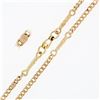Image 6 : Antique 14K Gold 25" Long Curb Cuban Textured Station Bar Chain Necklace Ca 1920