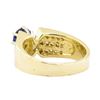 Image 3 : 1.44 ctw Blue Sapphire And Diamond Ring - 14KT Yellow Gold