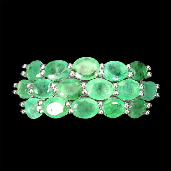 Natural Colombian Emerald Ring