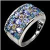 Image 2 : Natural Tanzanite Topaz Sapphire Ring