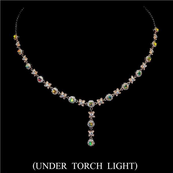 Natural Ethopian White Opal Necklace
