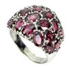 Image 2 : Natural Unheated Rhodolite Garnet  Sapphire Ring