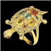 Image 2 : Natural Sapphire Turtle Ring