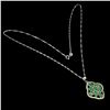 Image 3 : Natural Unheated Emerald & Sapphire Necklace