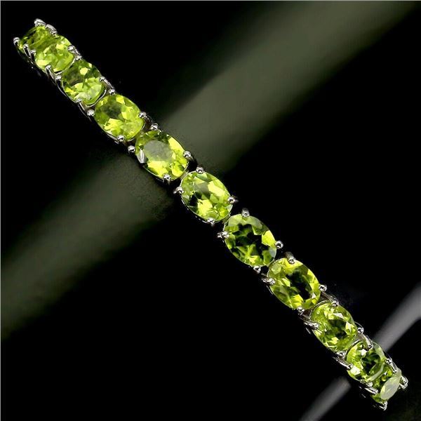 Natural Unheated Peridot Bracelet