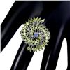 Image 3 : Unheated Marquise Peridot Tanzanite  Ring