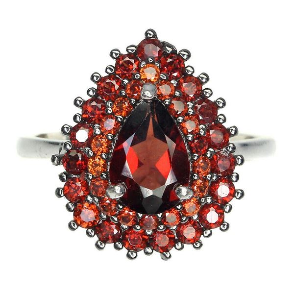 Natural Unheated Mozambique Garnet Ring