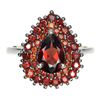 Image 1 : Natural Unheated Mozambique Garnet Ring