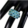 Image 3 : Natural Swiss Blue Topaz Ring