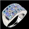 Image 2 : Unheated  Tanzanite Swiss Blue Topaz  Ring