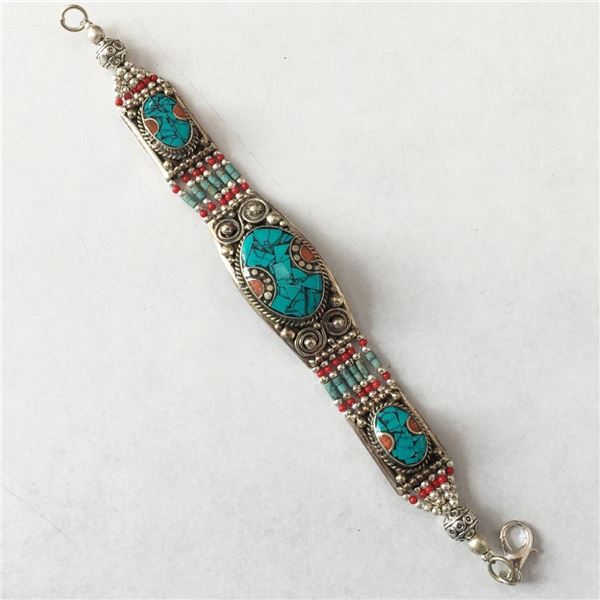 Tibet Hand Made Turquoise Bracelet