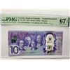Image 1 : Canada $10, 2017, BC-75 Commemorative PMG 67EPQ