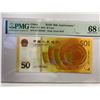 Image 1 : China Peoples Republic 50 Yuan, 2018, P-911 RMB 70th Anniversary PMG 68EPQ