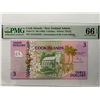 Image 1 : Cook Islands/New Zealand Admin 3 dollars, ND 1992, P-7a PMG 66EPQ